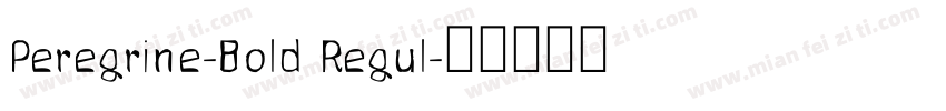 Peregrine-Bold Regul字体转换